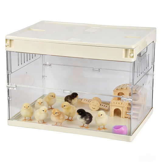 Advwin Foldable Transparent Hamster & Guinea Pig Cage