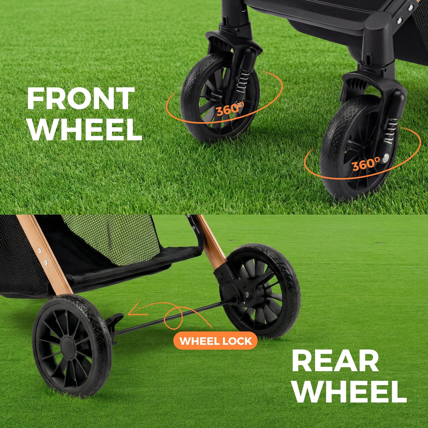 Advwin 3-in-1 Foldable Pet Stroller