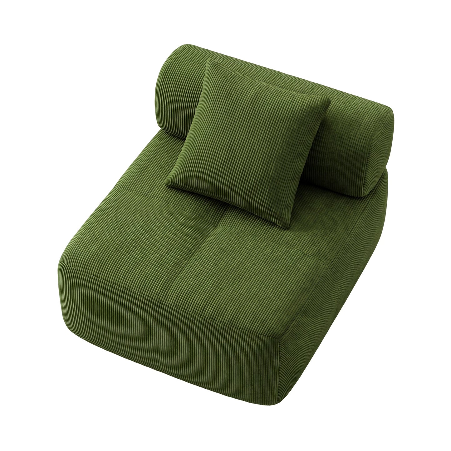 Advwin Armless Modular Sofa Corduroy Cloud Chair