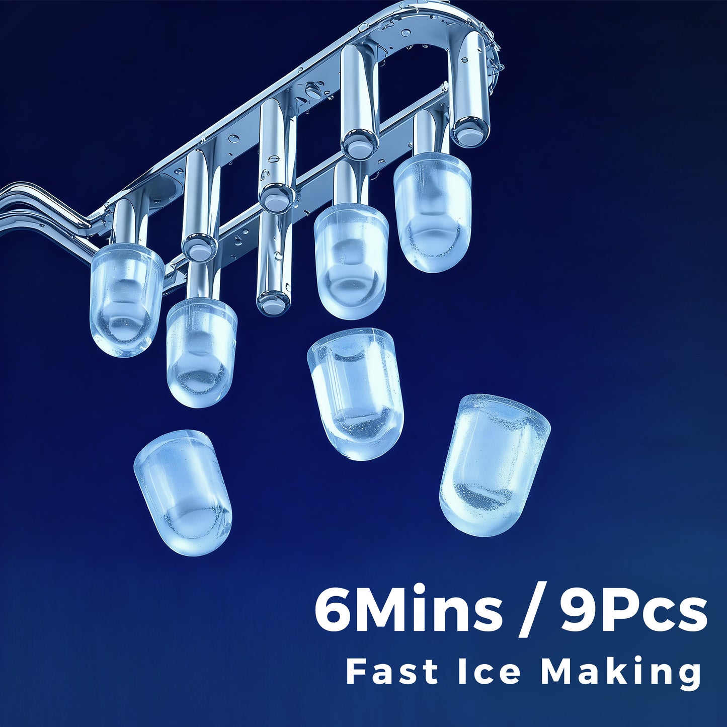 Advwin 12KG Countertop Ice Maker Self-Cleaning Ice Machine