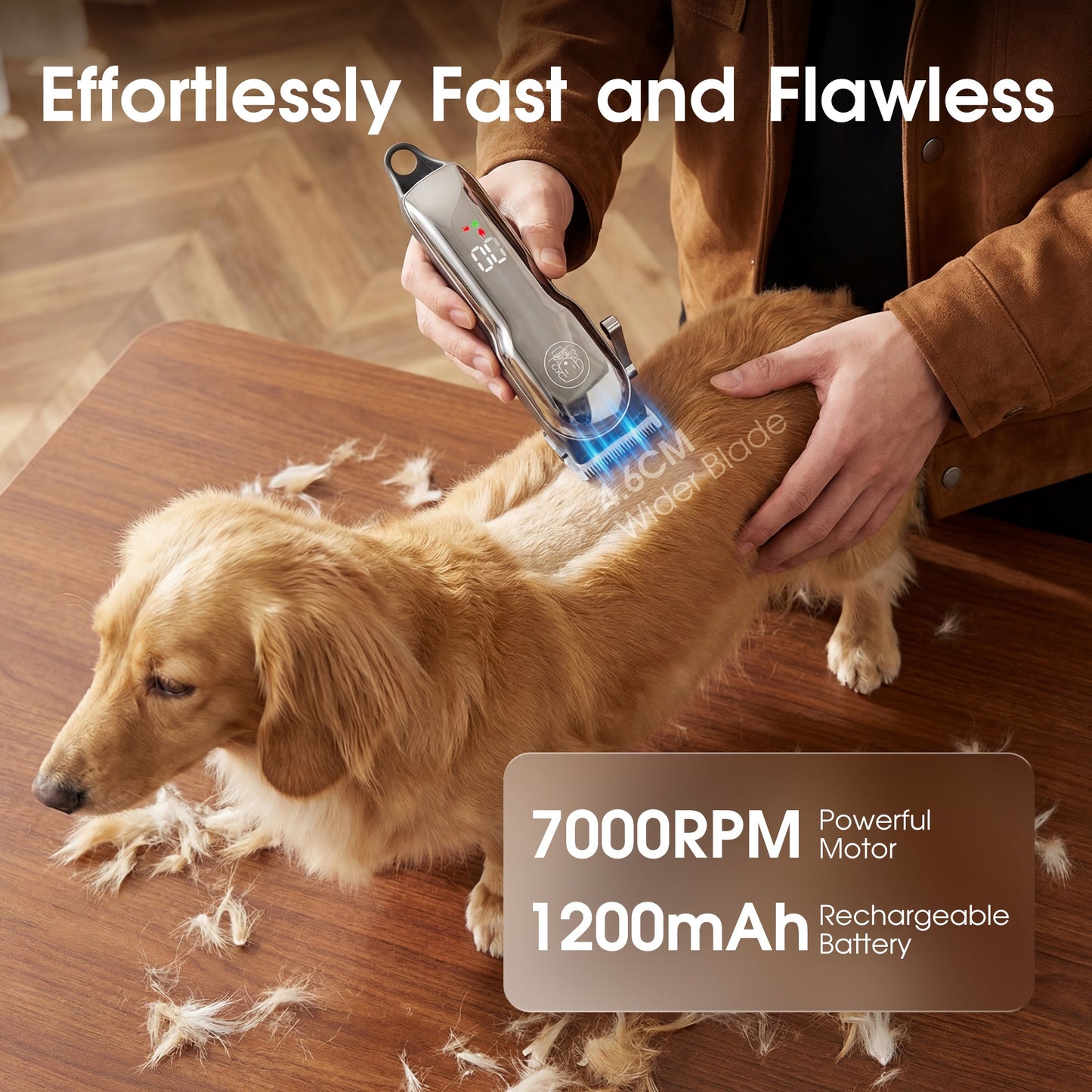 Advwin Electric Pet Hair Clipper with 4-Level Blades