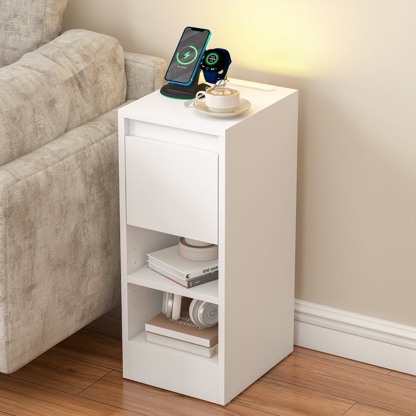 Advwin 2 ×LED End Table Sofa Side Table