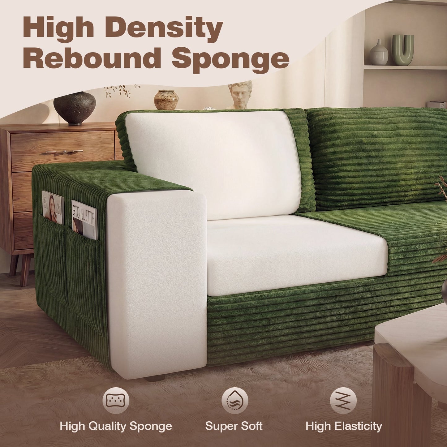 Advwin 277cm Modular Sectional Sofa L Shape 3 Seater