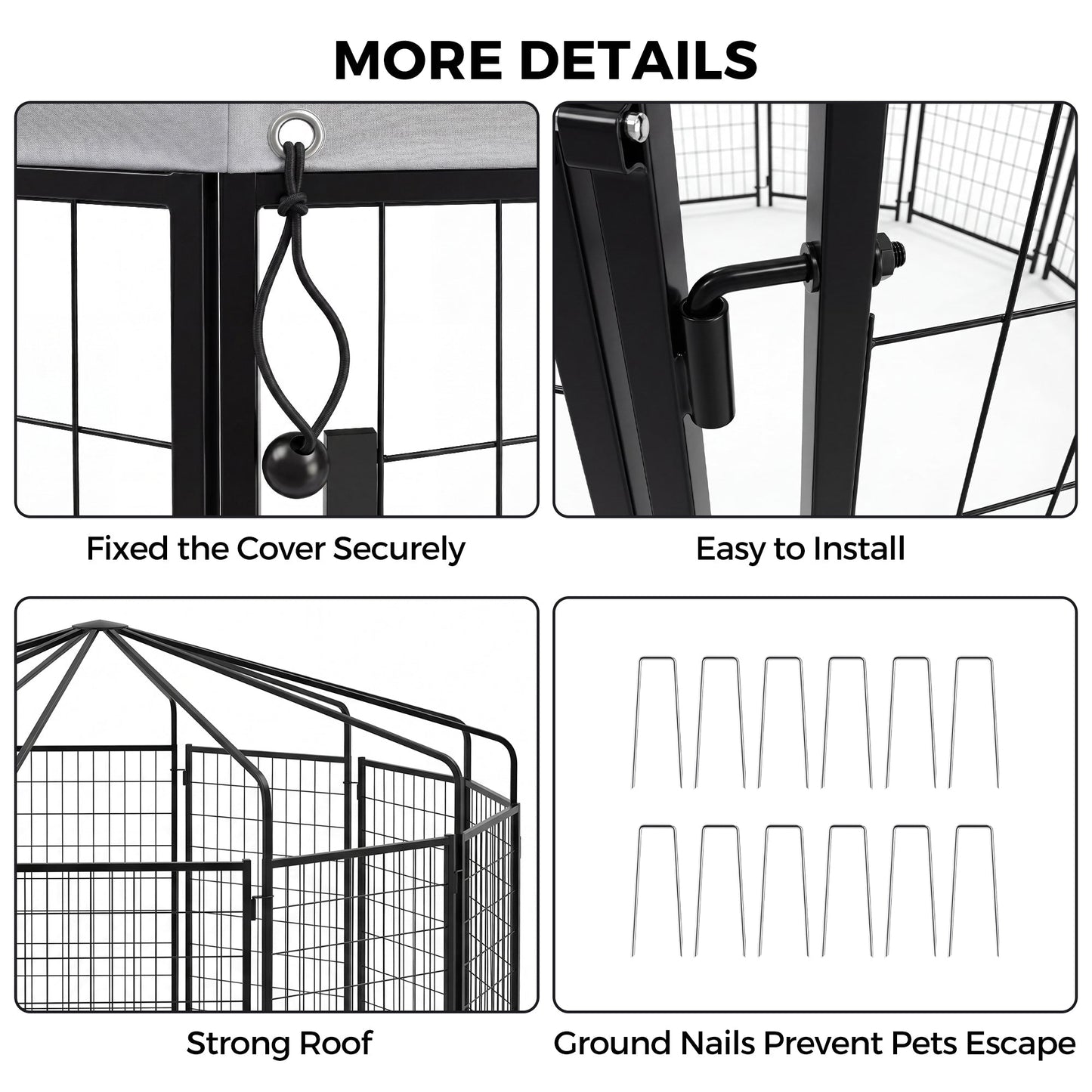 Advwin Heavy Duty Outdoor Dog Kennel with Roof