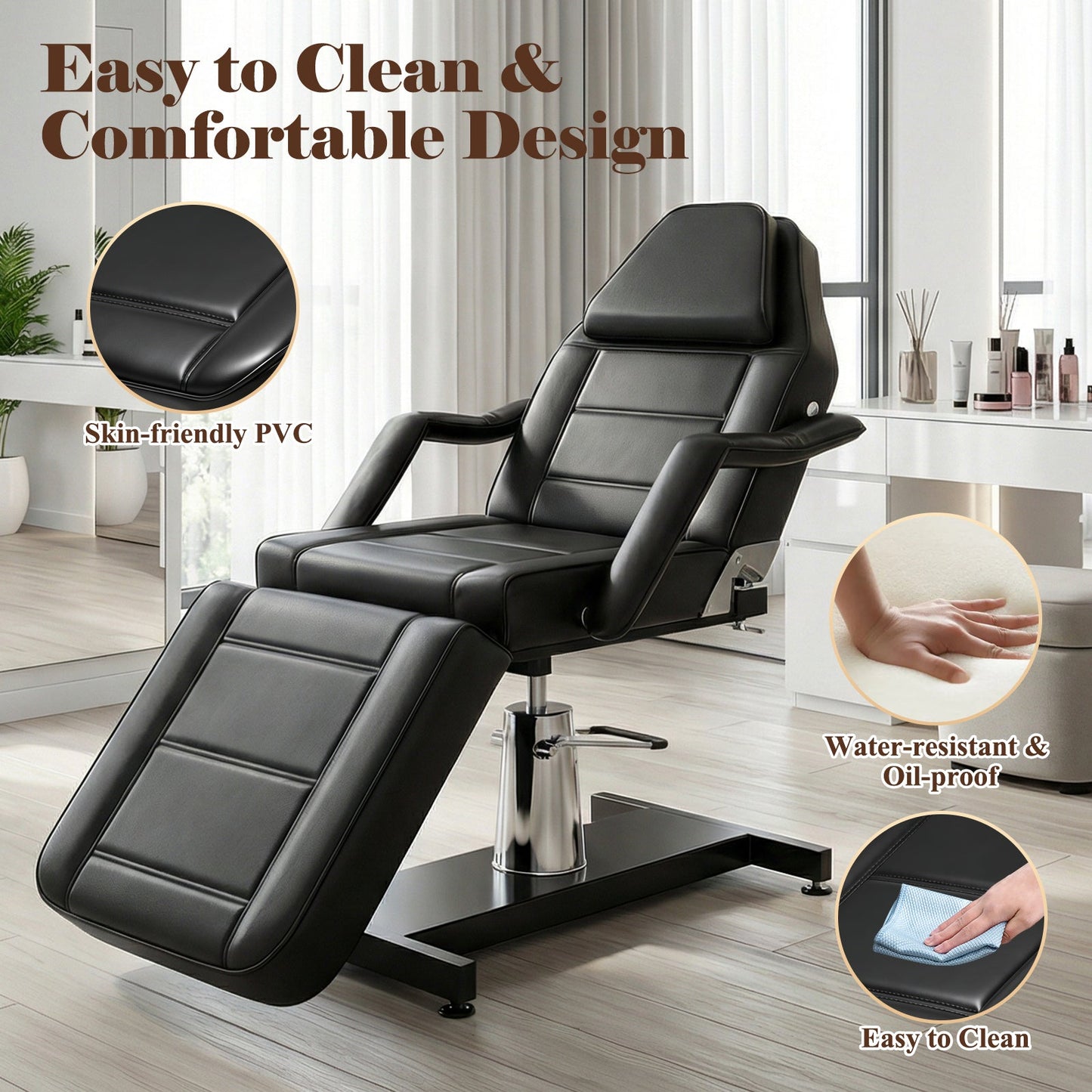 Advwin Hydraulic Adjustable Facial Bed Chair Multi-Purpose