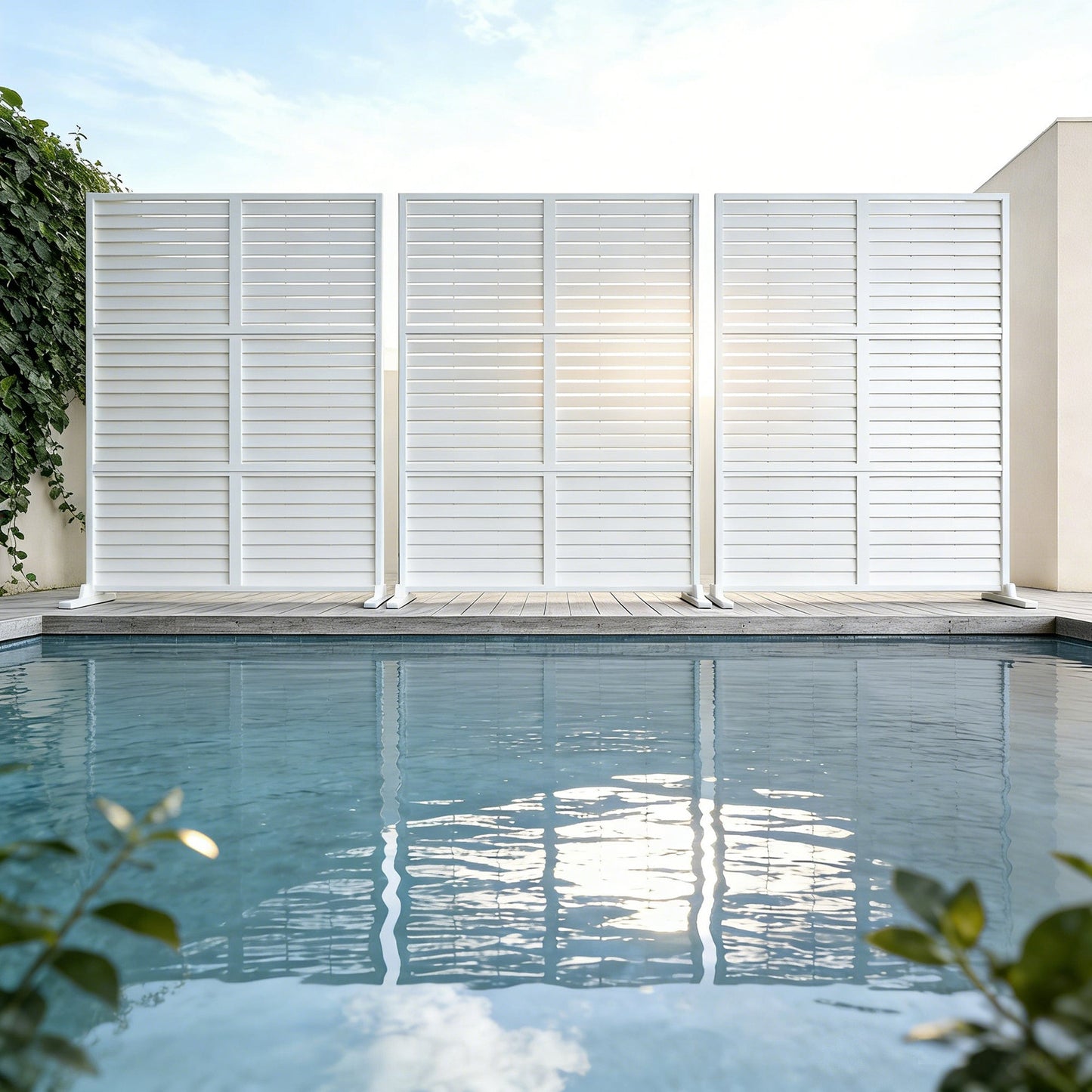 Advwin Metal Privacy Screen 3-Panel 118x180cm