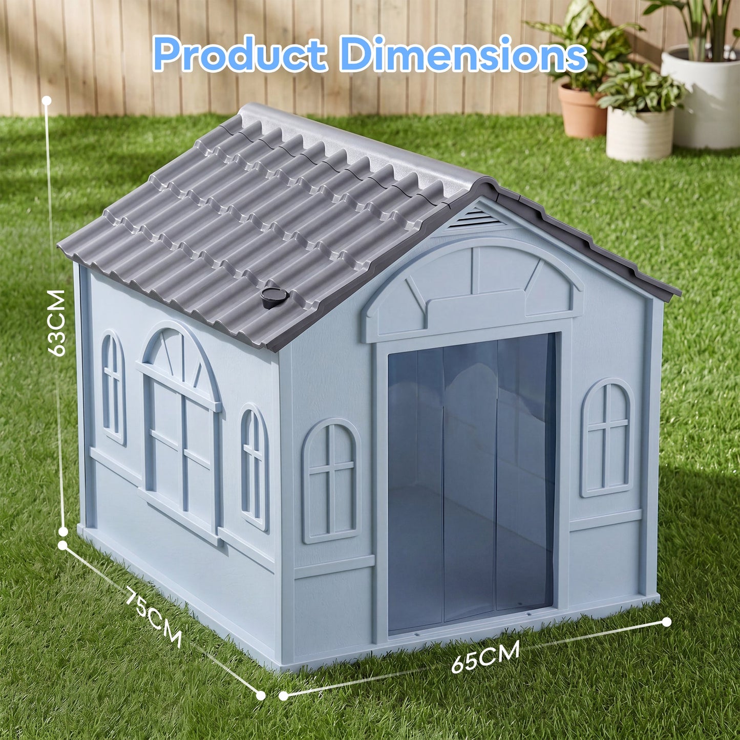 Advwin Small Weatherproof Plastic Dog House