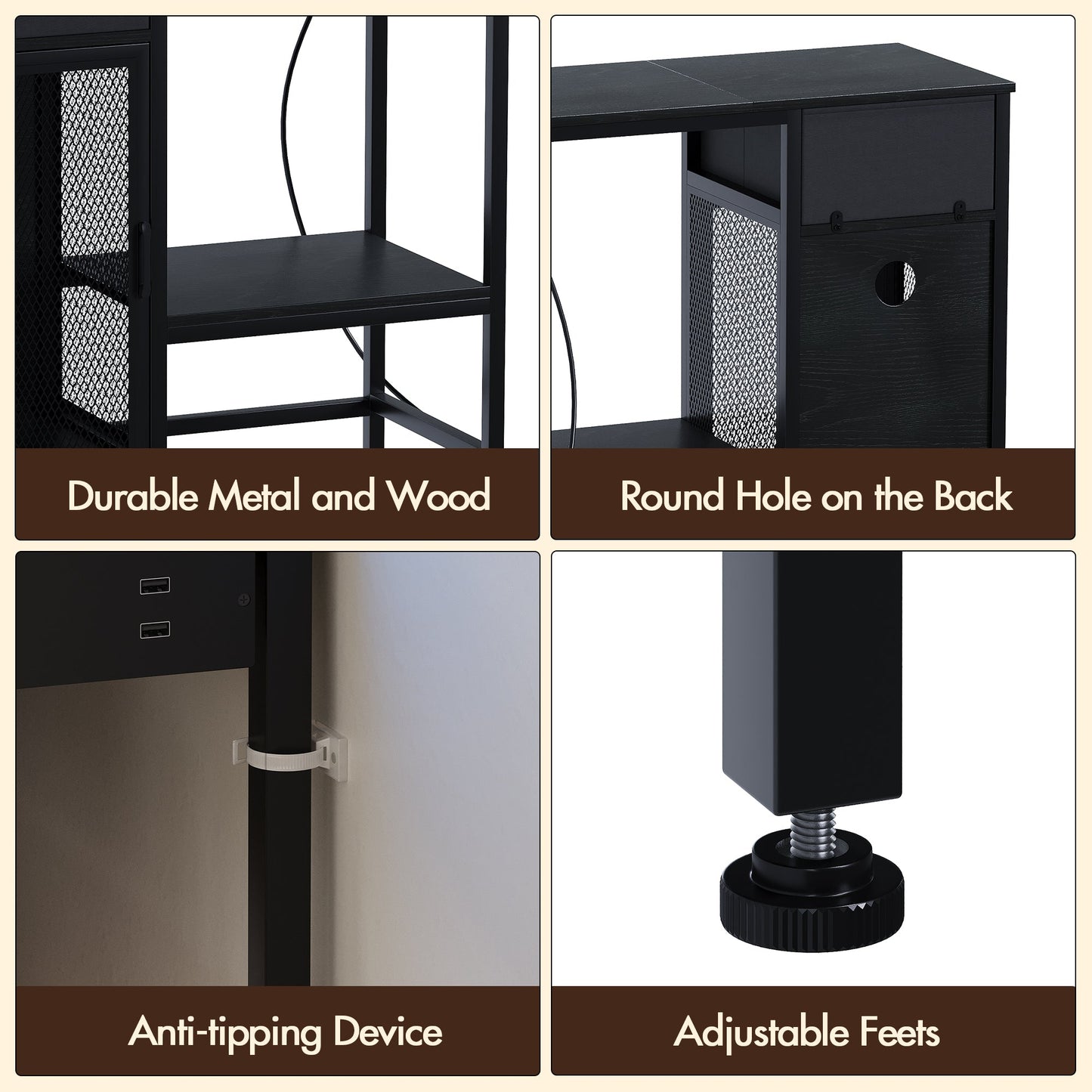 Advwin 3-Tier Fish Tank Stand with Drawer Aquarium Stand