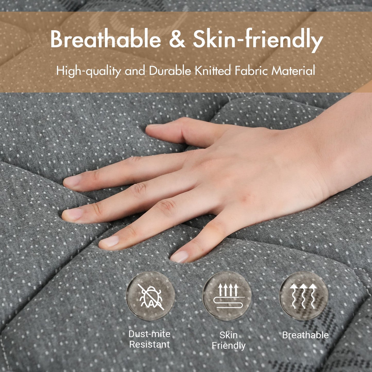 Advwin 25CM S/D/Q Memory Foam Springs Mattress