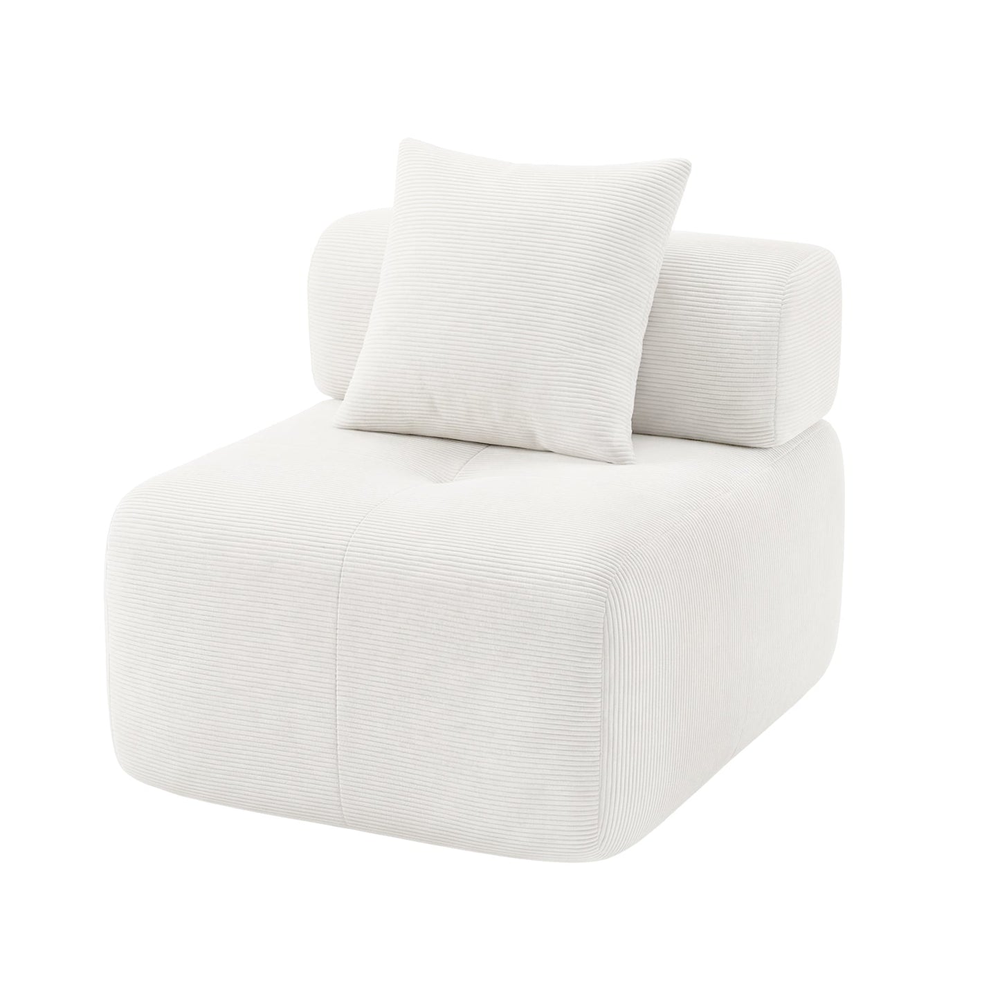 Advwin Armless Modular Sofa Corduroy Cloud Chair