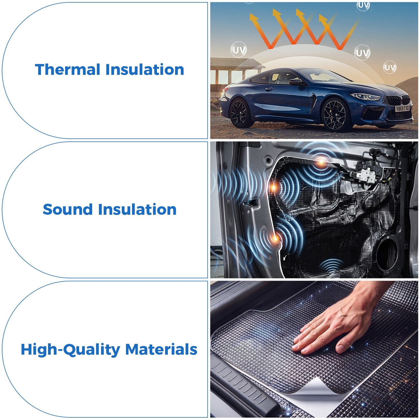 Advwin 80mil Butyl Car Sound Deadening Sheets 14pcs