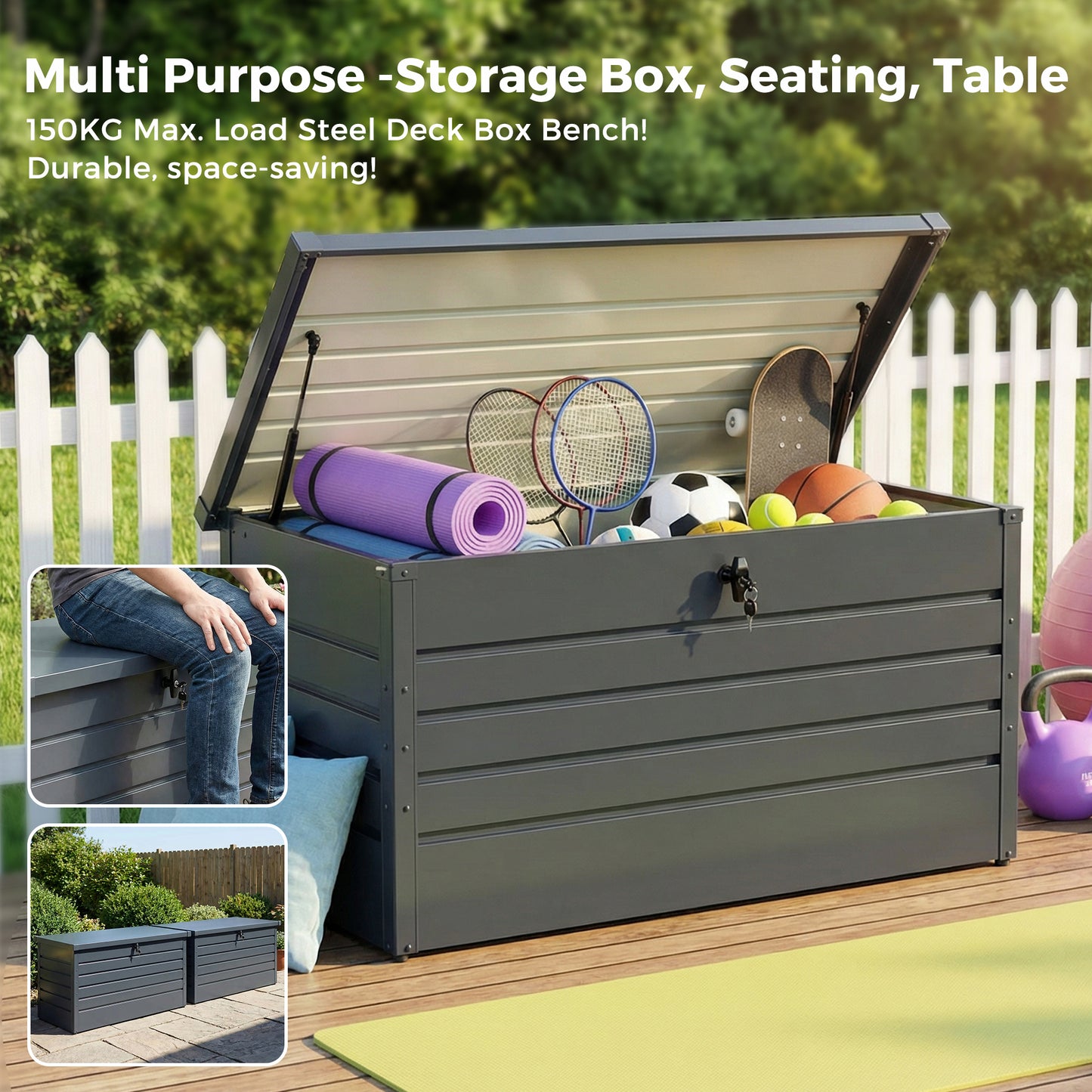 Advwin 350L Outdoor Storage Box Garden Storage Cabinet