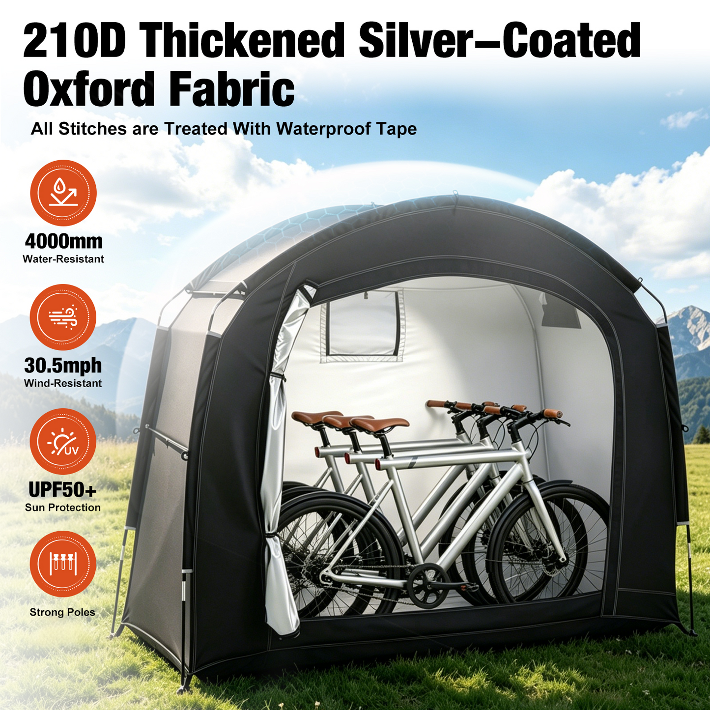 Advwin Waterproof Bike Storage Tent for 3 Bikes