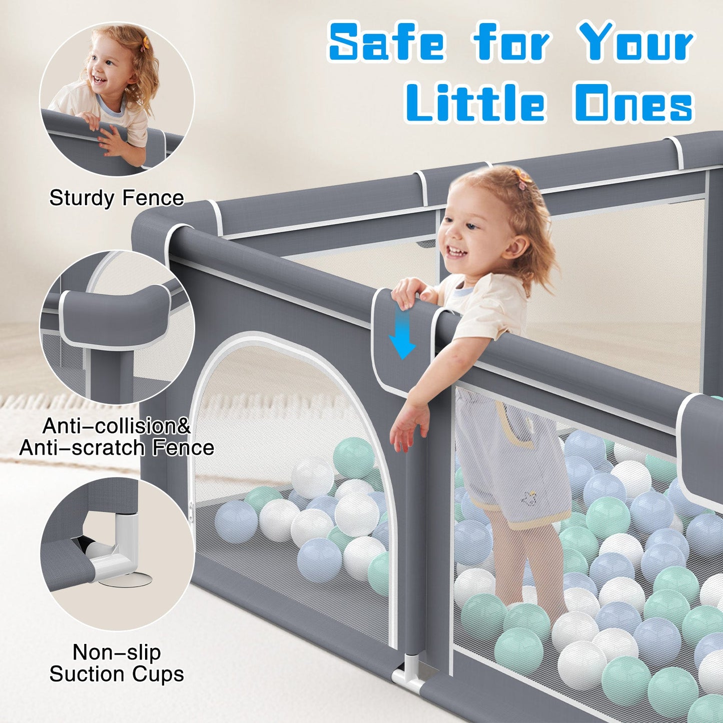 Advwin Large Baby Playpen Kids Play Fence