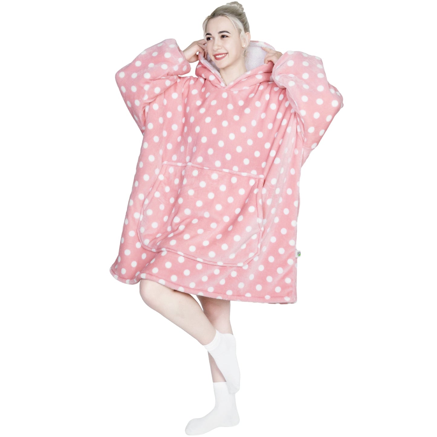 Advwin Oversized Sherpa Wearable Blanket Hoodie Adult