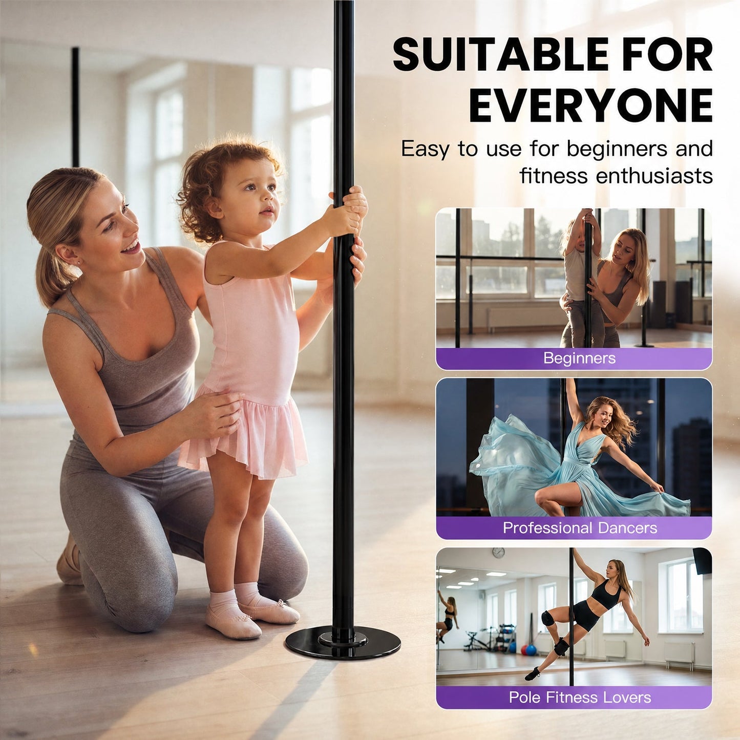 Advwin Dance Pole for Home Height Adjustable