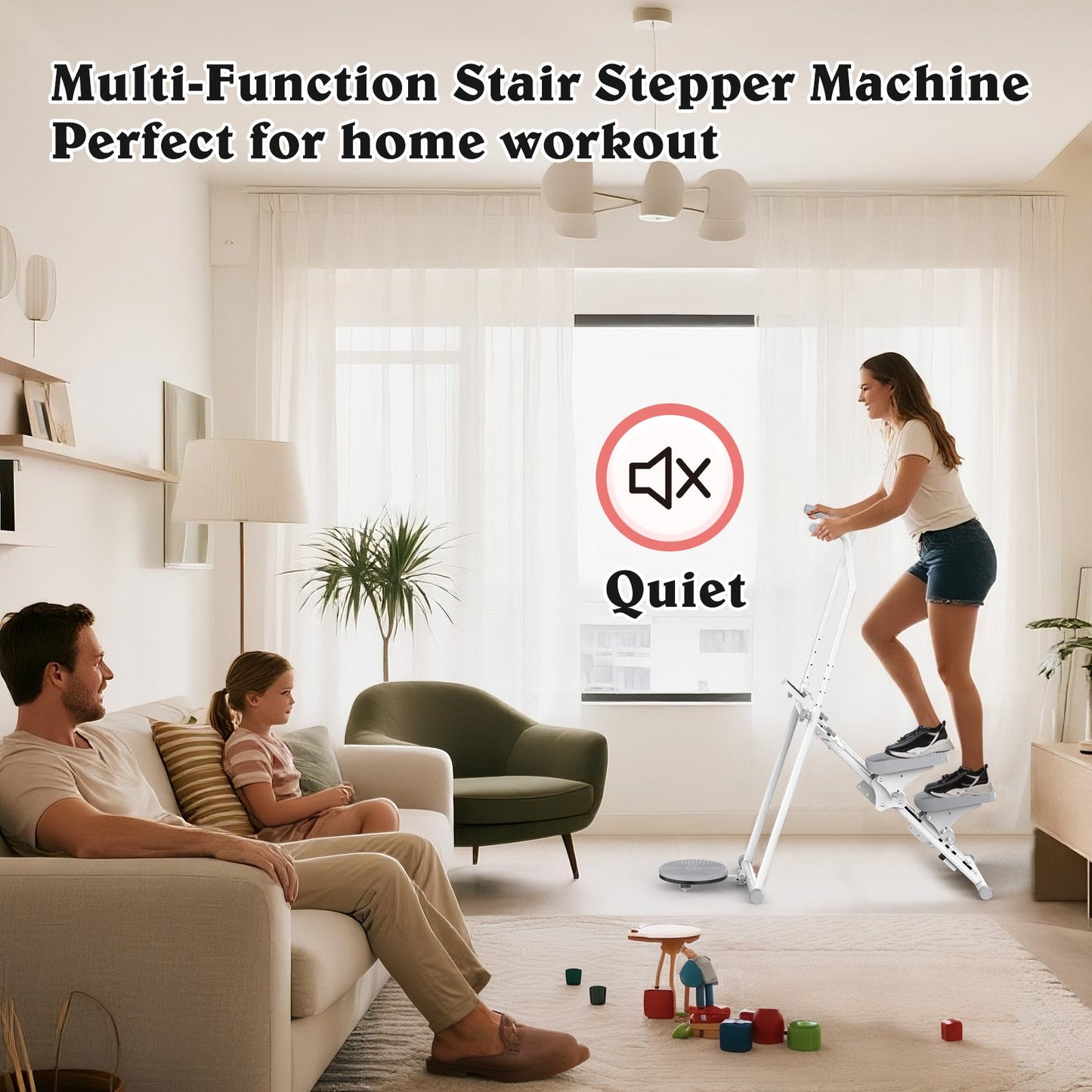 Advwin Multi-Function Adjustable Stair Stepper