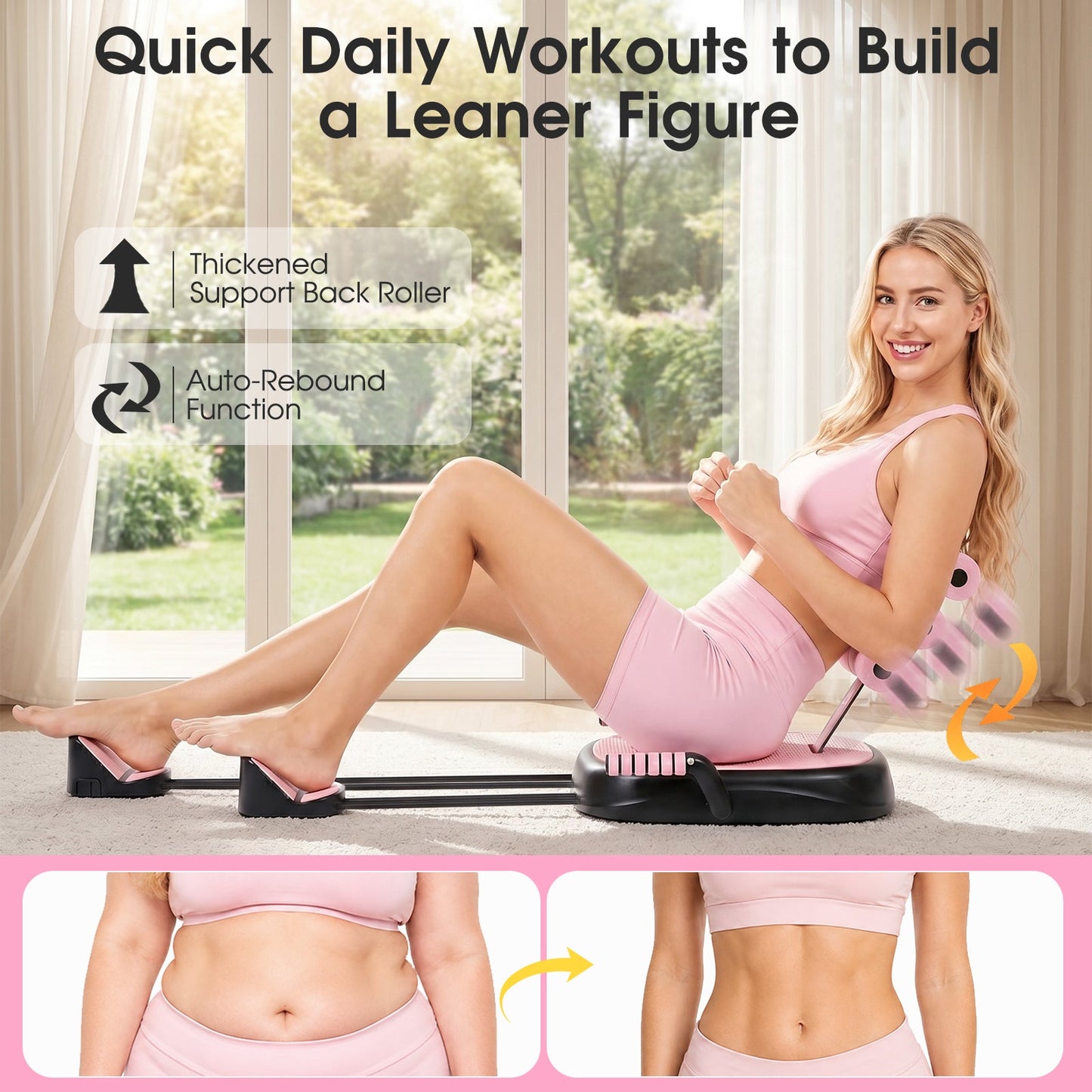 Advwin Ab Trainer Machine  with Adjustable Backrest