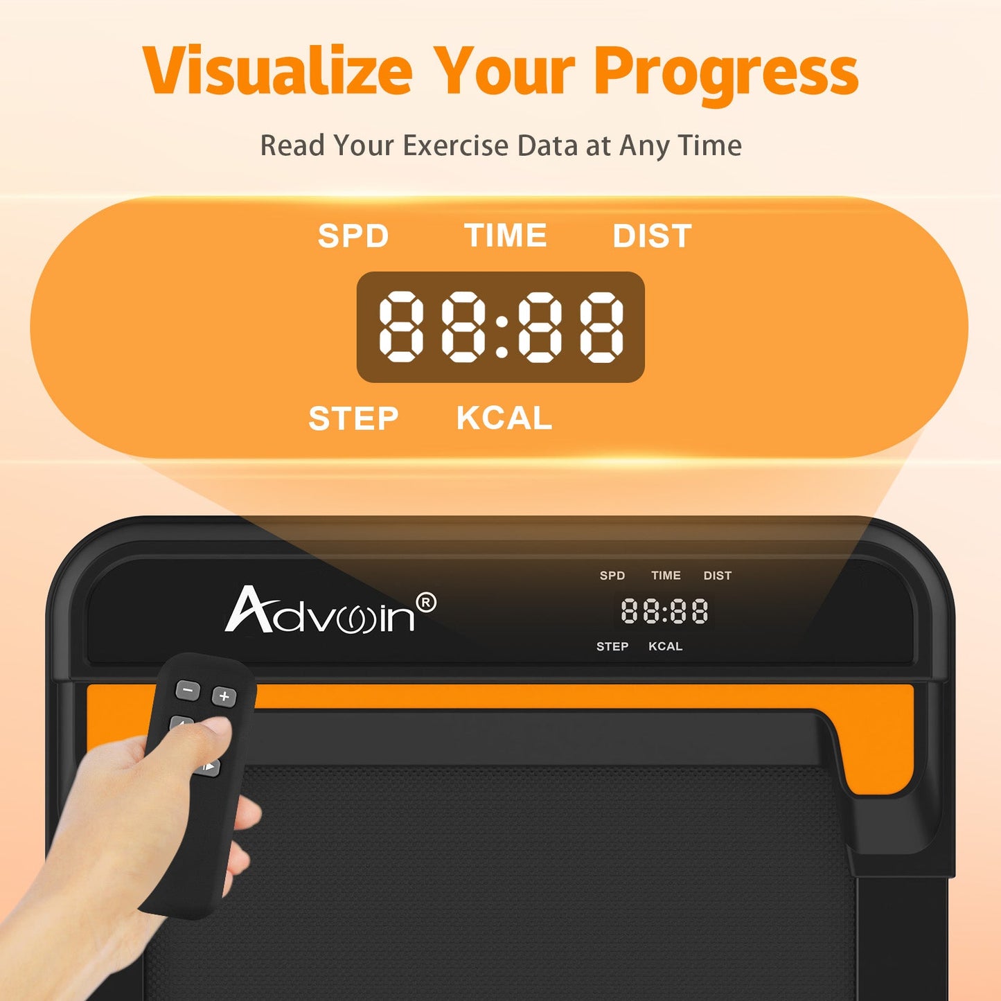Advwin Walking Pad Under Desk Treadmill with LED Display
