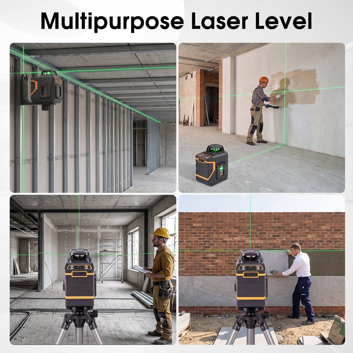 Advwin 12 Line Green Laser Level 360° Self-Leveling