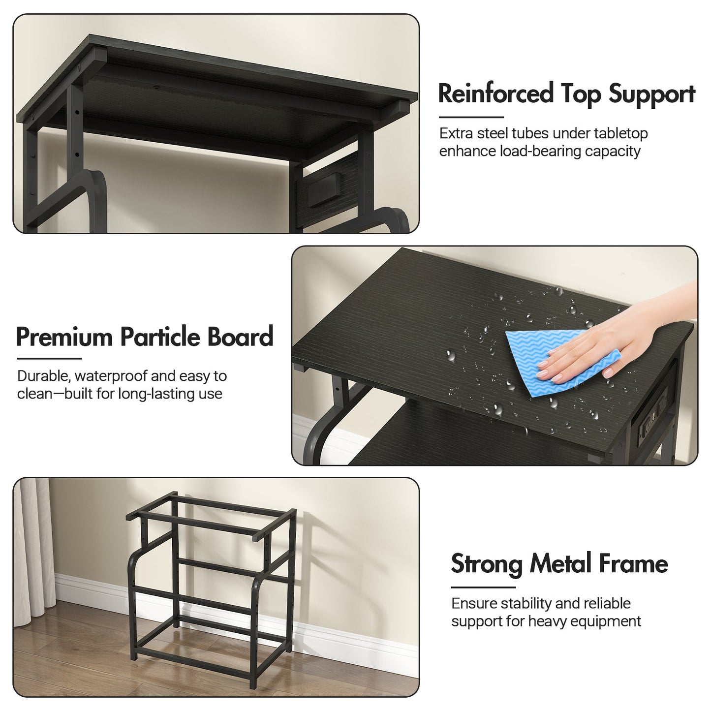 Advwin Large Mobile Printer Stand with Charging Station