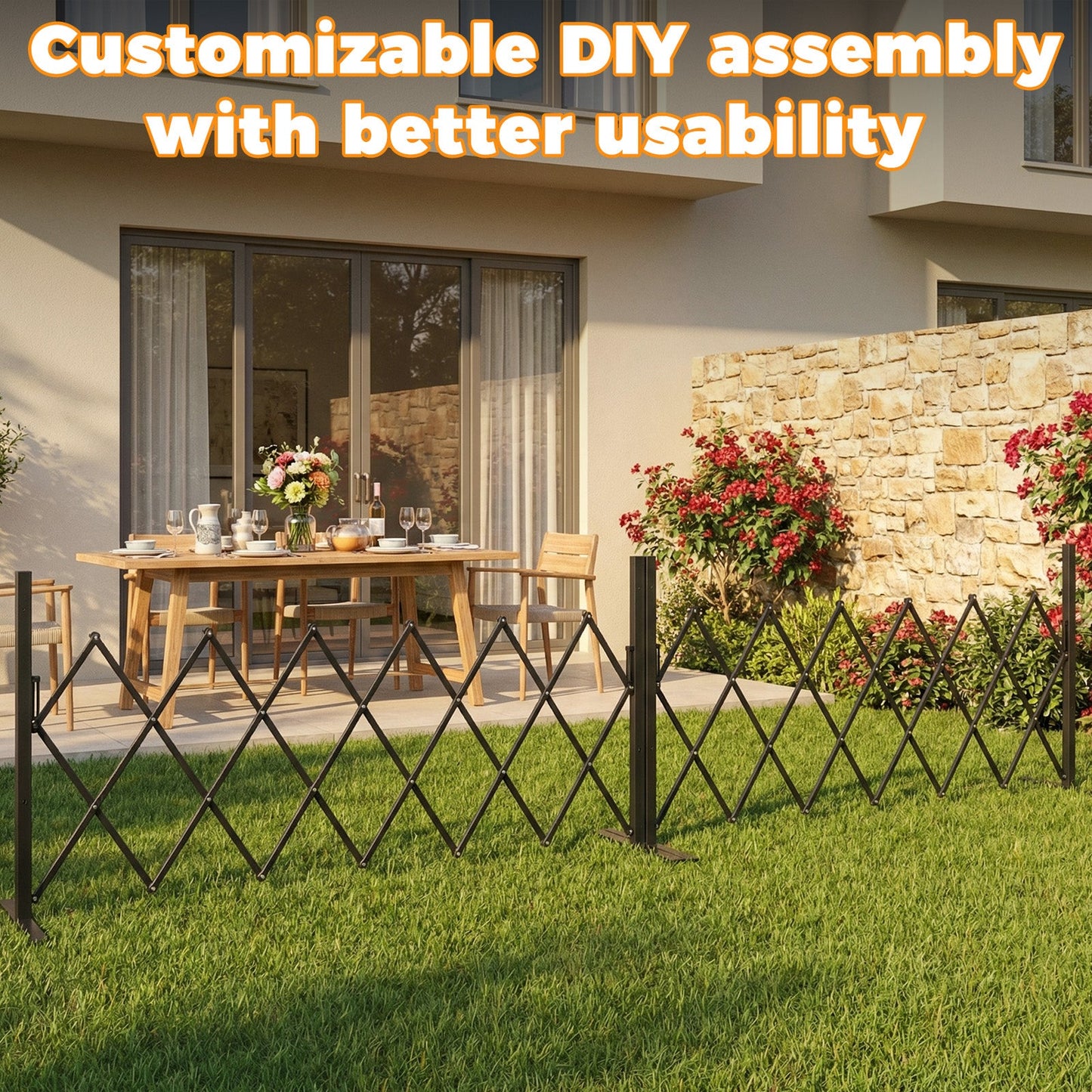 Advwin Metal Expandable Security Garden Gate 350CM