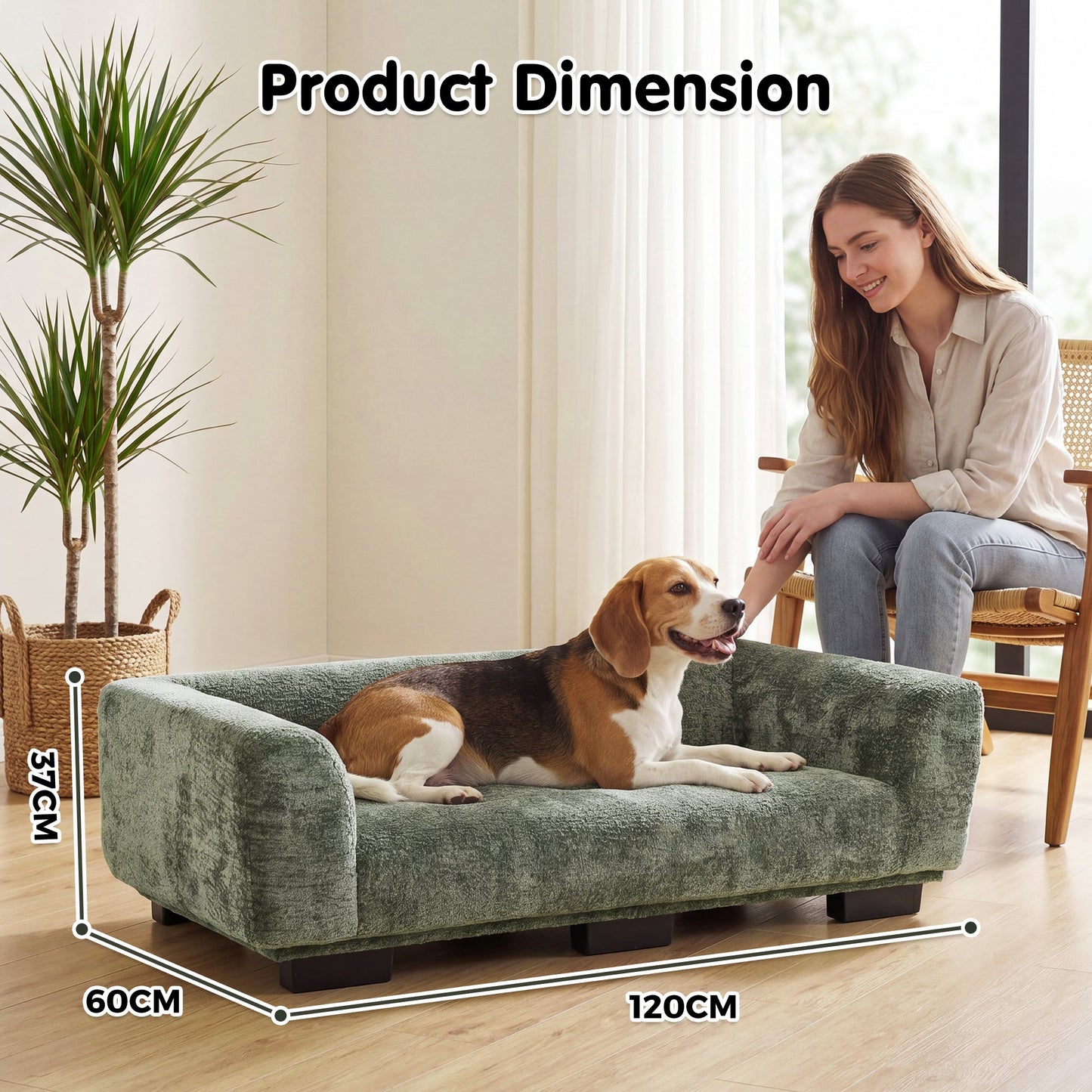 Advwin 120cm Dog Sofa Bed for Medium Large Dogs