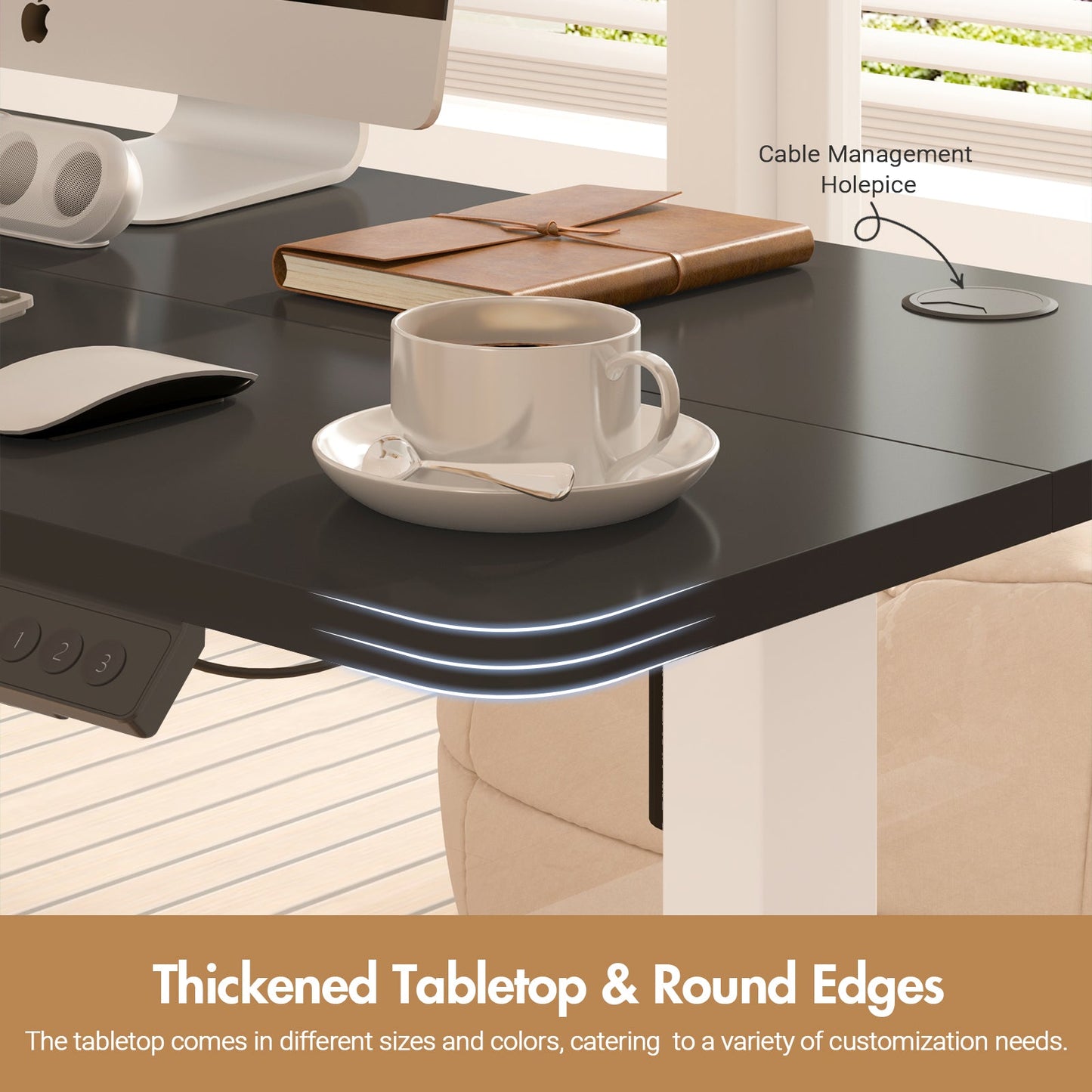 Advwin Adjustable Height Electric Standing Desk 120cm