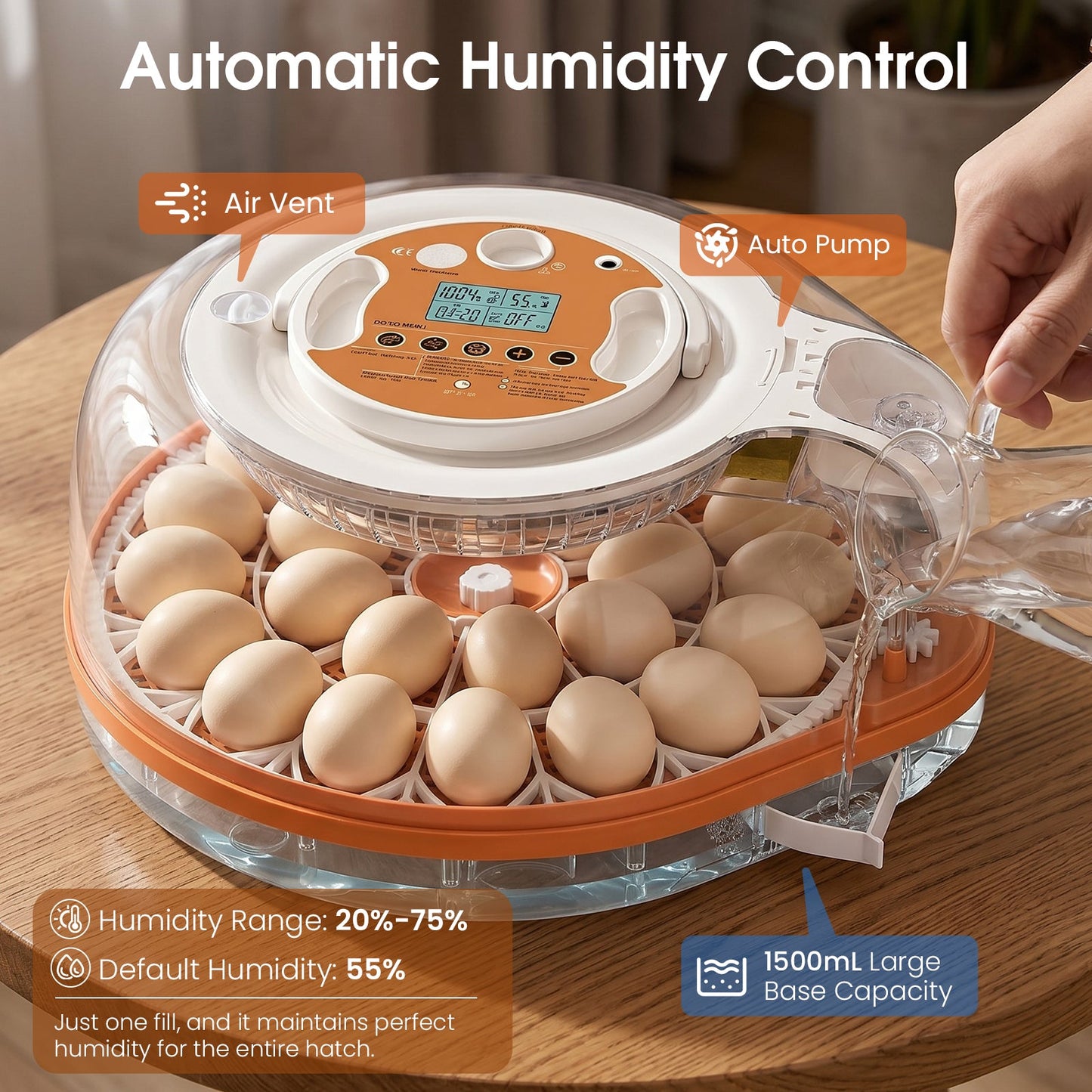 Advwin 26 Eggs Incubators with Smart Voice Control