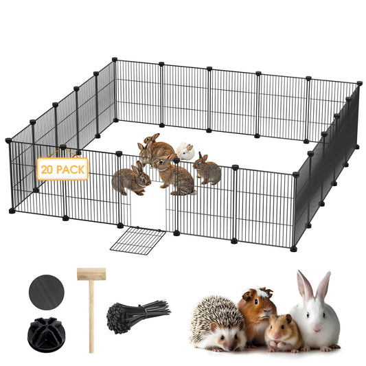 Advwin DIY Pet Playpen Metal Fence 20 Panels