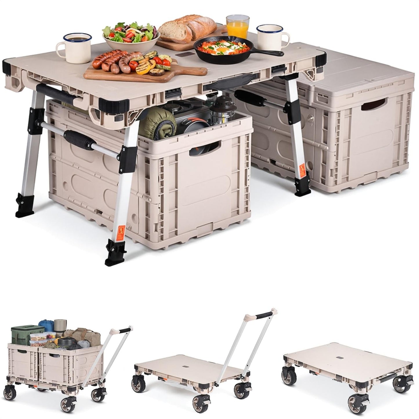Advwin 3-in-1 Multi-Purpose Foldable Camping Cart