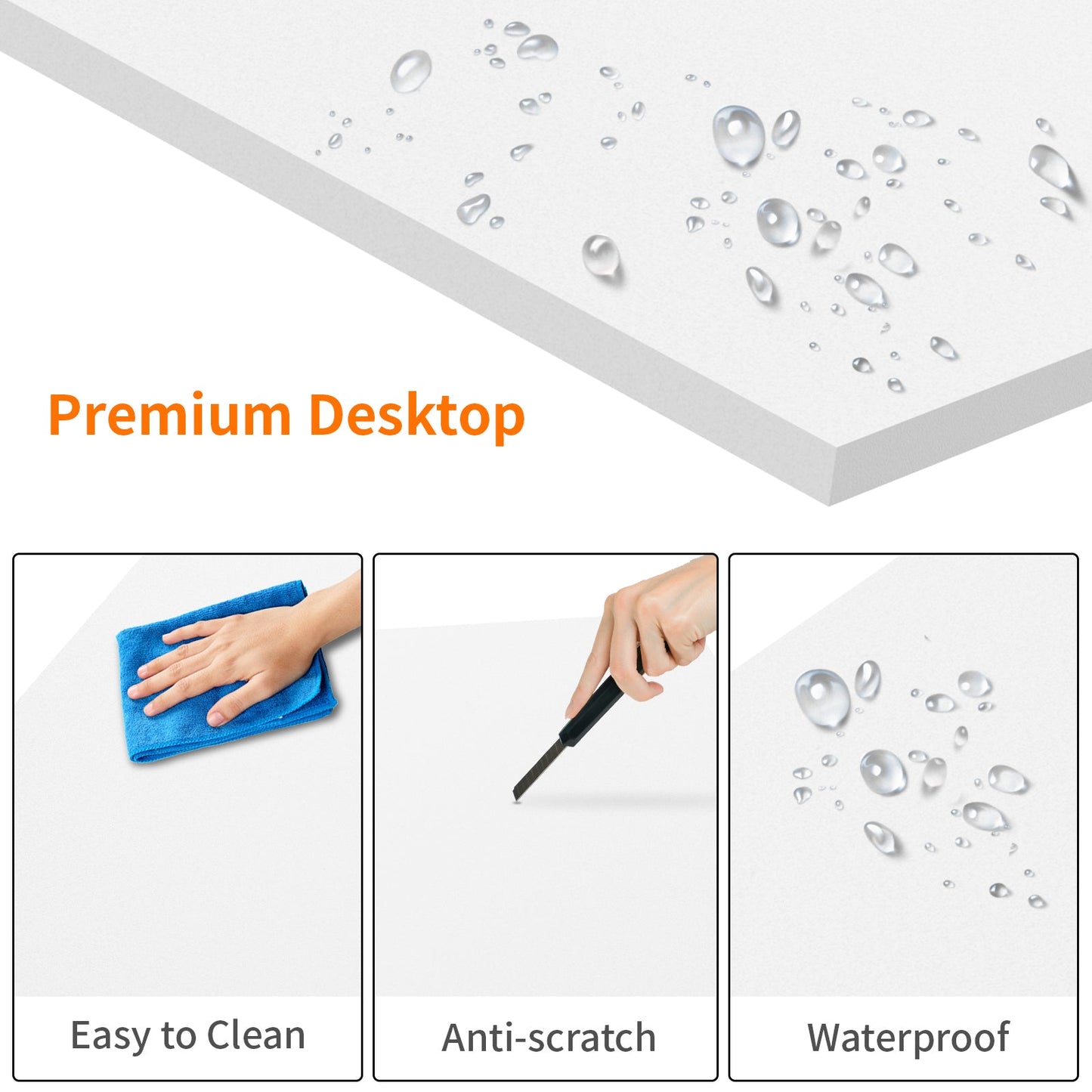 Advwin L-Shape 360° Rotating Bookshelf Computer Desk
