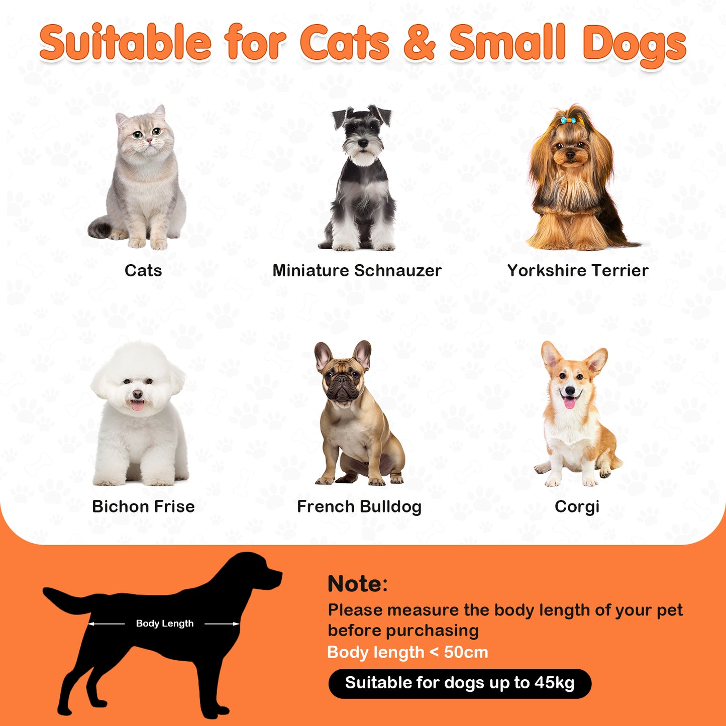 Advwin Small Dog Sofa with Storage & Removable Cushion