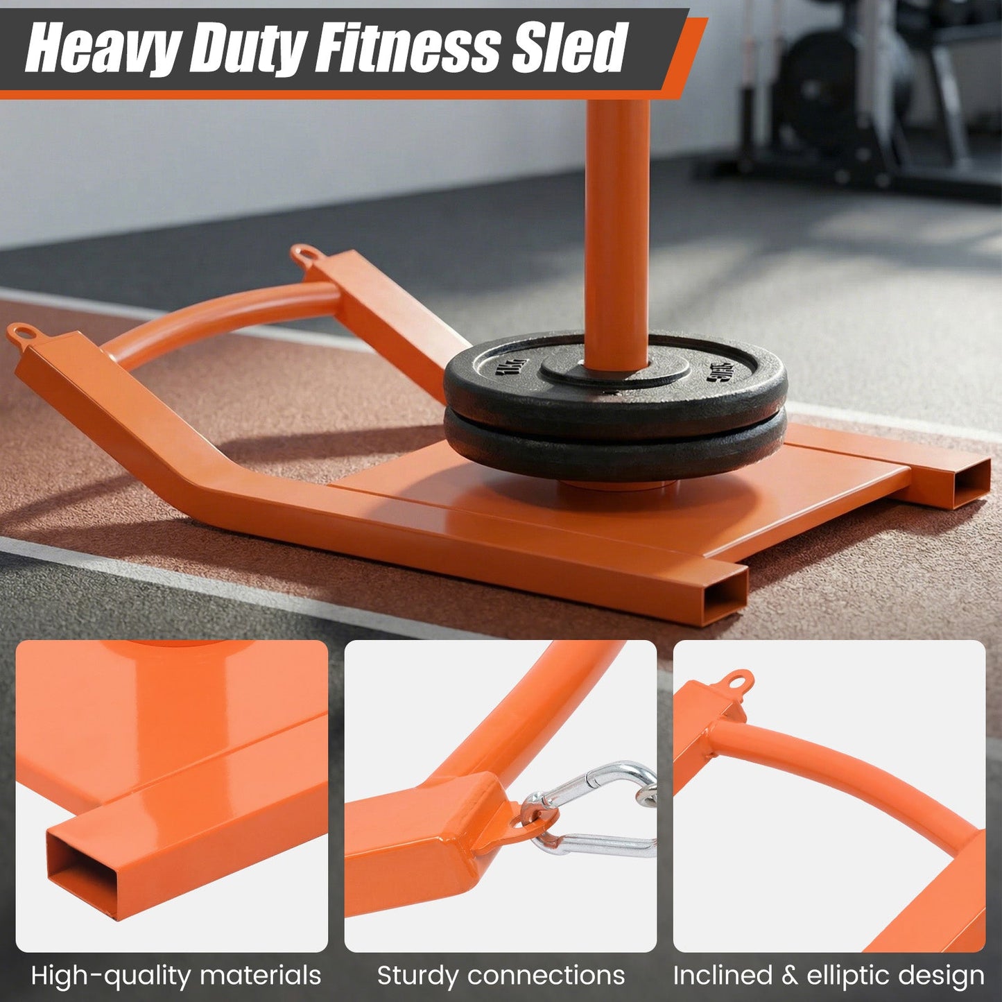 Advwin Weight Sled with Dual Posts for Strength Training