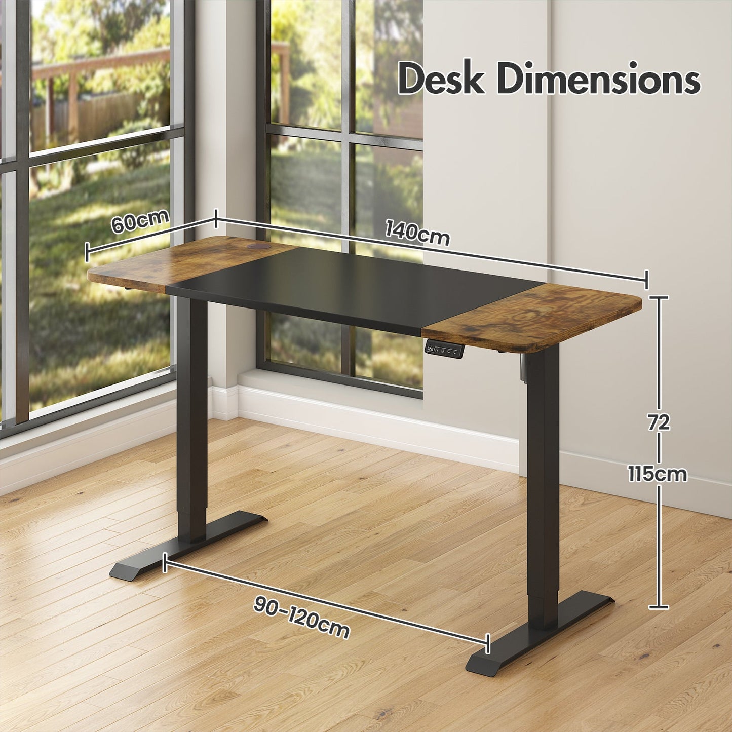 Advwin Electric Standing Desk with Memory Lifting 140cm