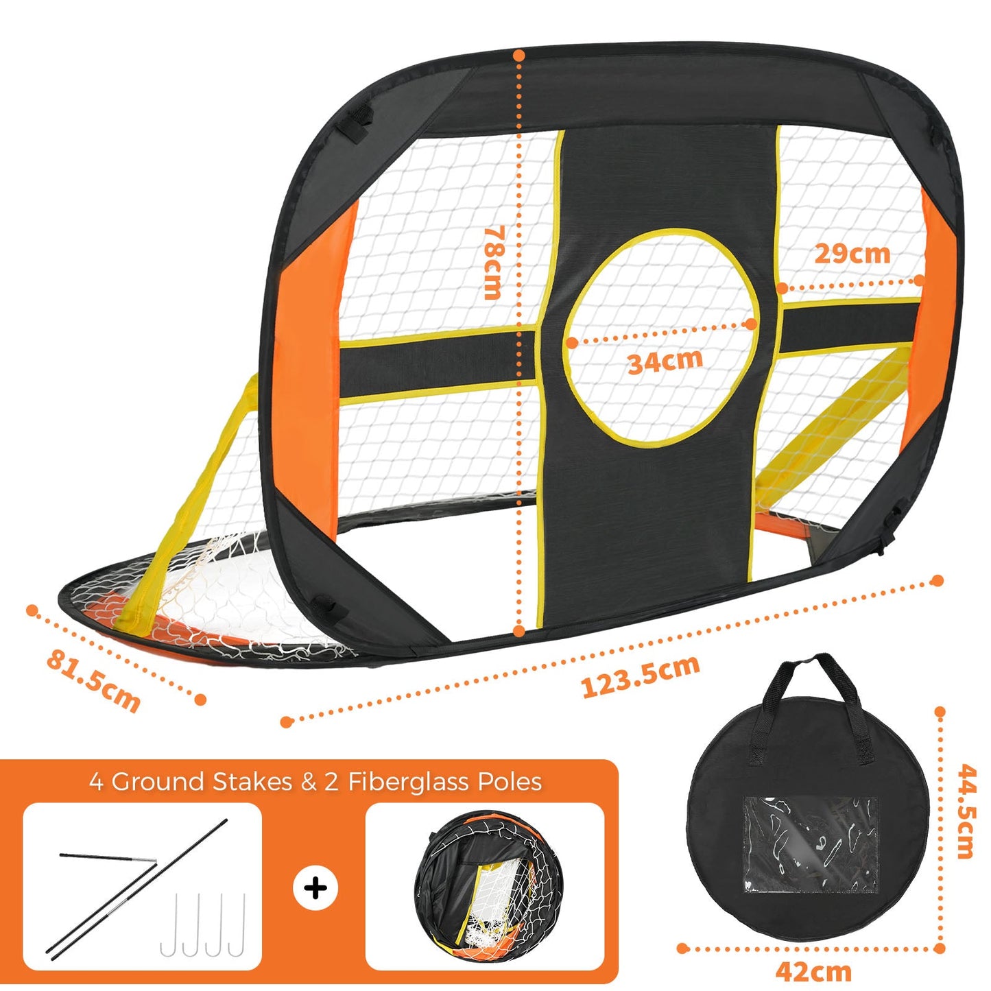 Advwin Portable Soccer Goal Quick Set Up Football Net