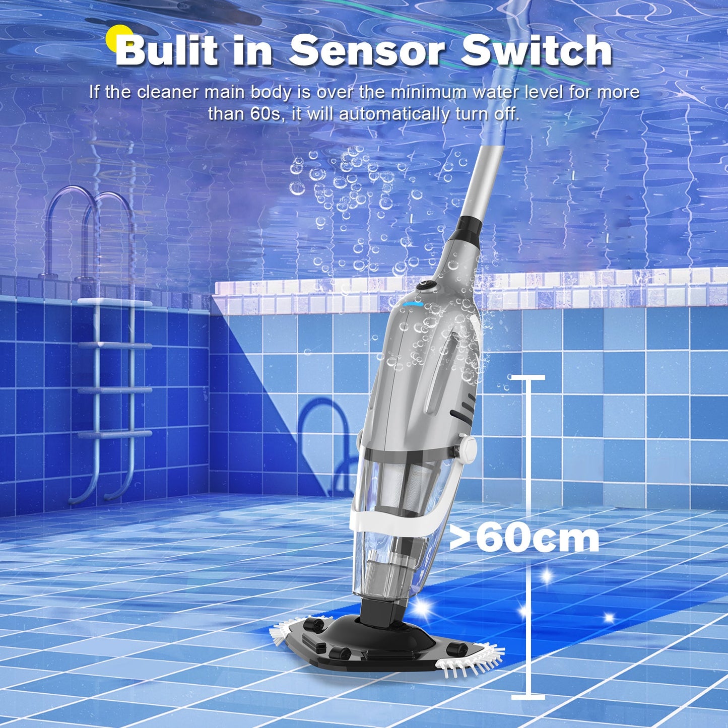 Advwin Cordless Pool Vacuum with Telescopic Pole