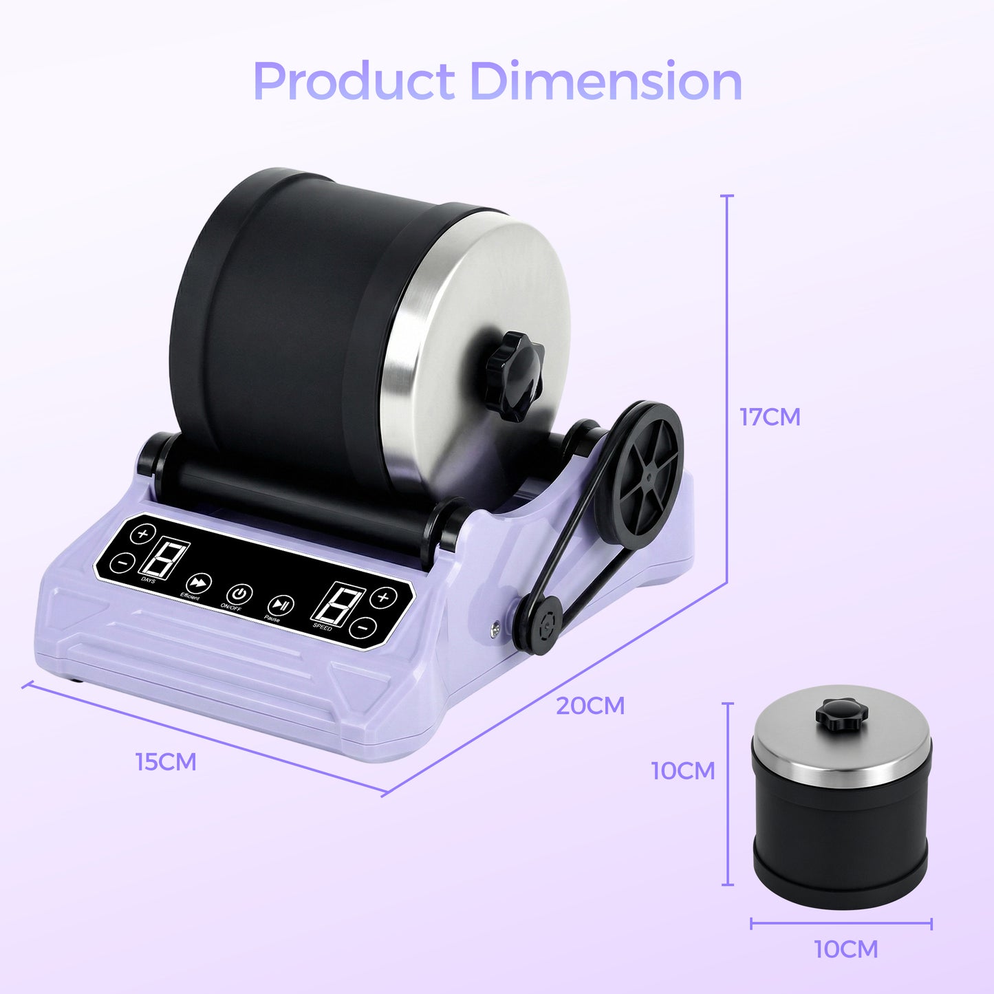 Advwin Electric Rock Tumbler Kit with 9 Speed & Timer