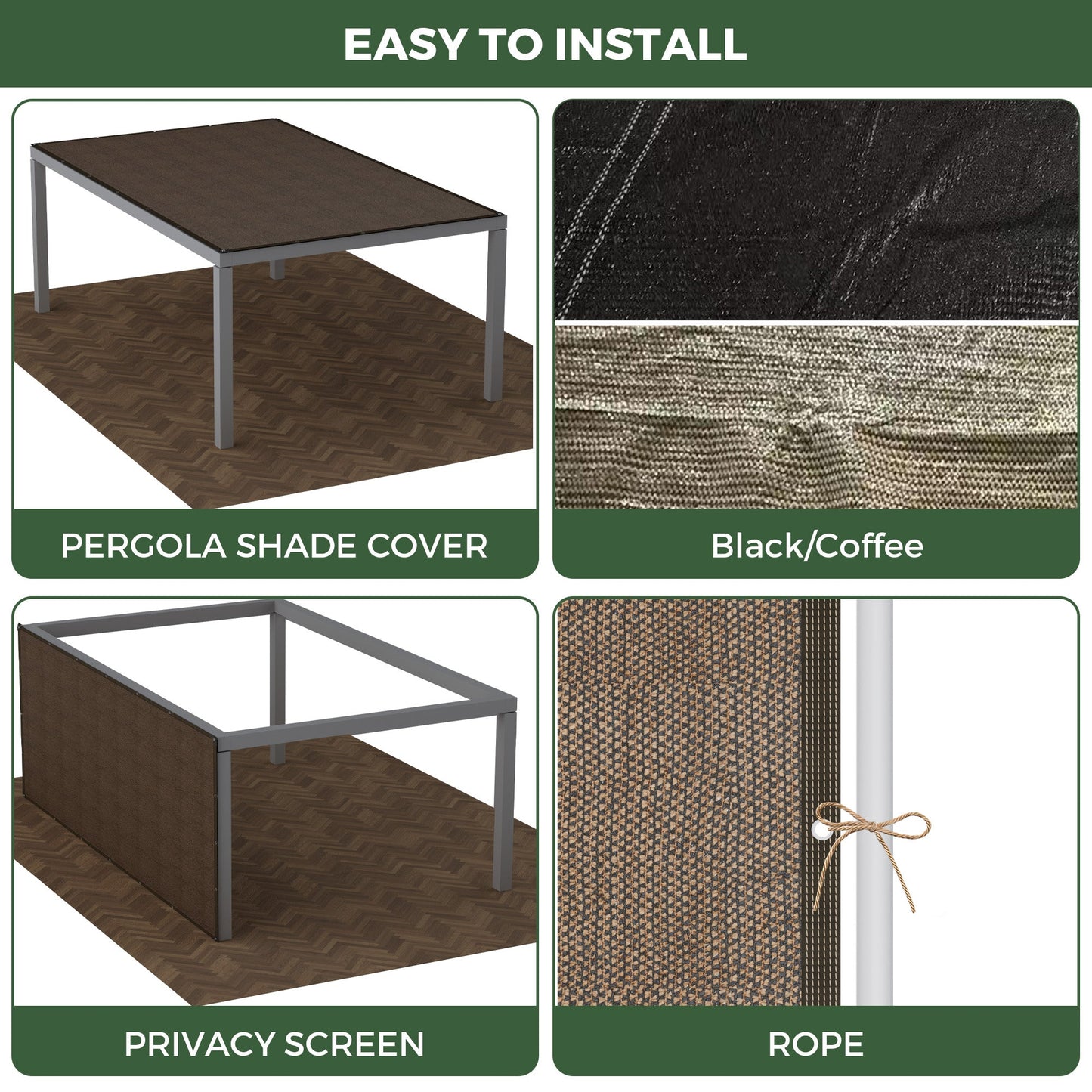 Advwin Shade Cloth Mesh Sunshade Sail