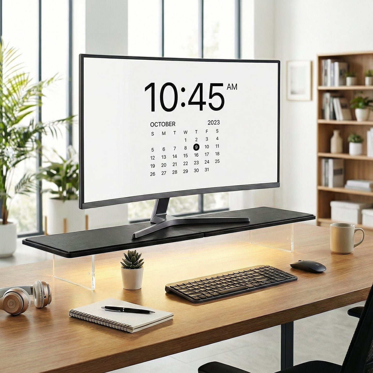 Advwin 80cm LED Monitor Stand w/ Acrylic Leg