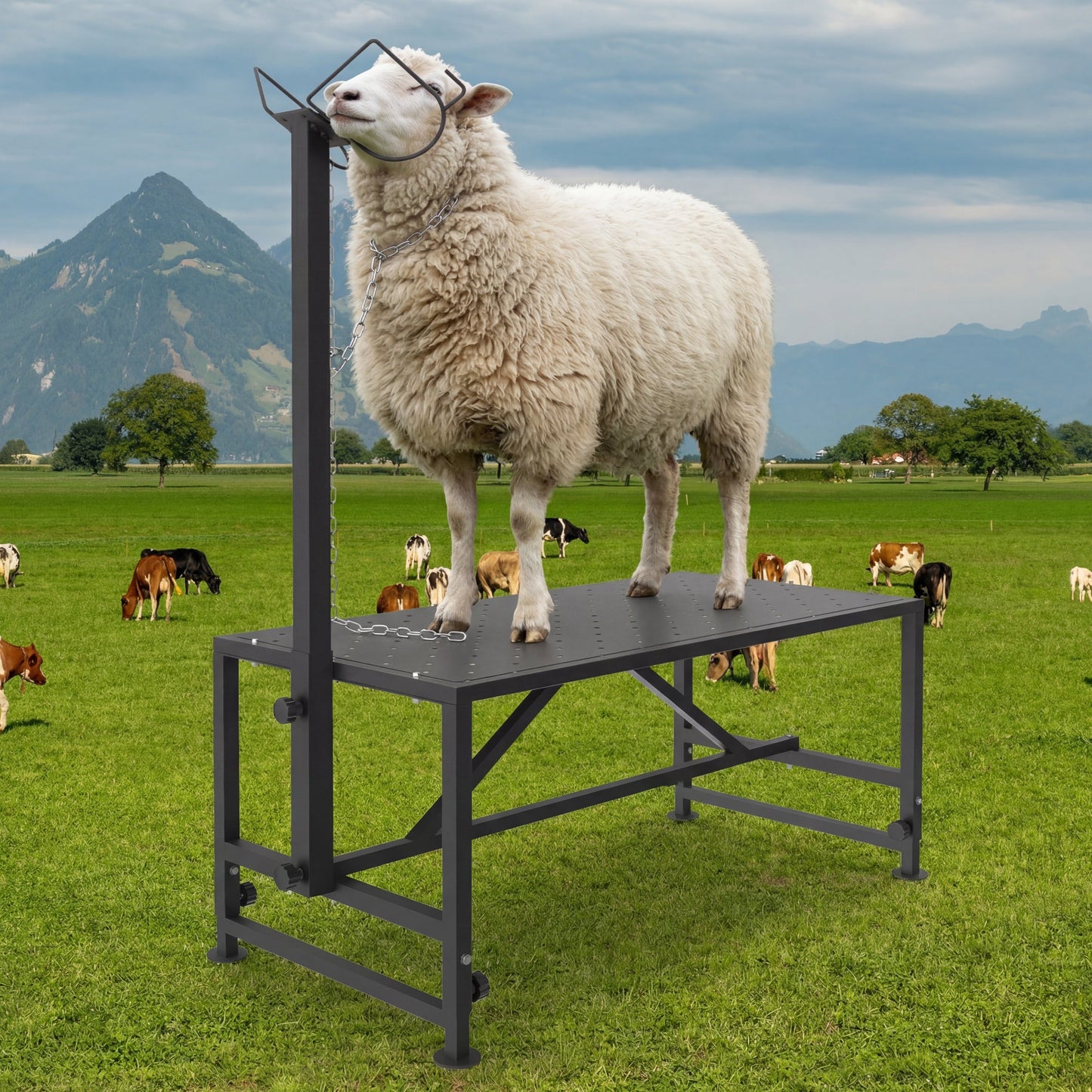 Advwin Livestock Goat Milking Stand Adjustable Height