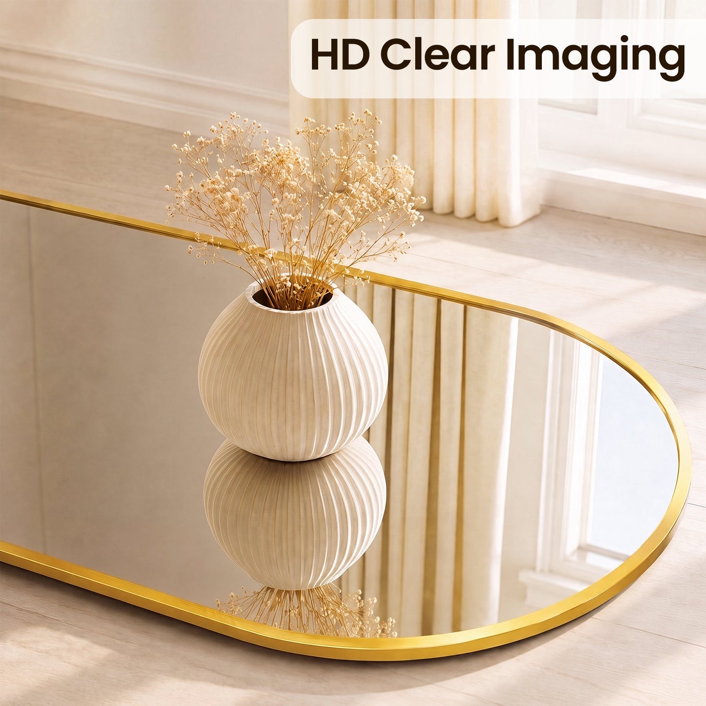 Advwin 180 x 80cm Arched Full Length Floor Mirror