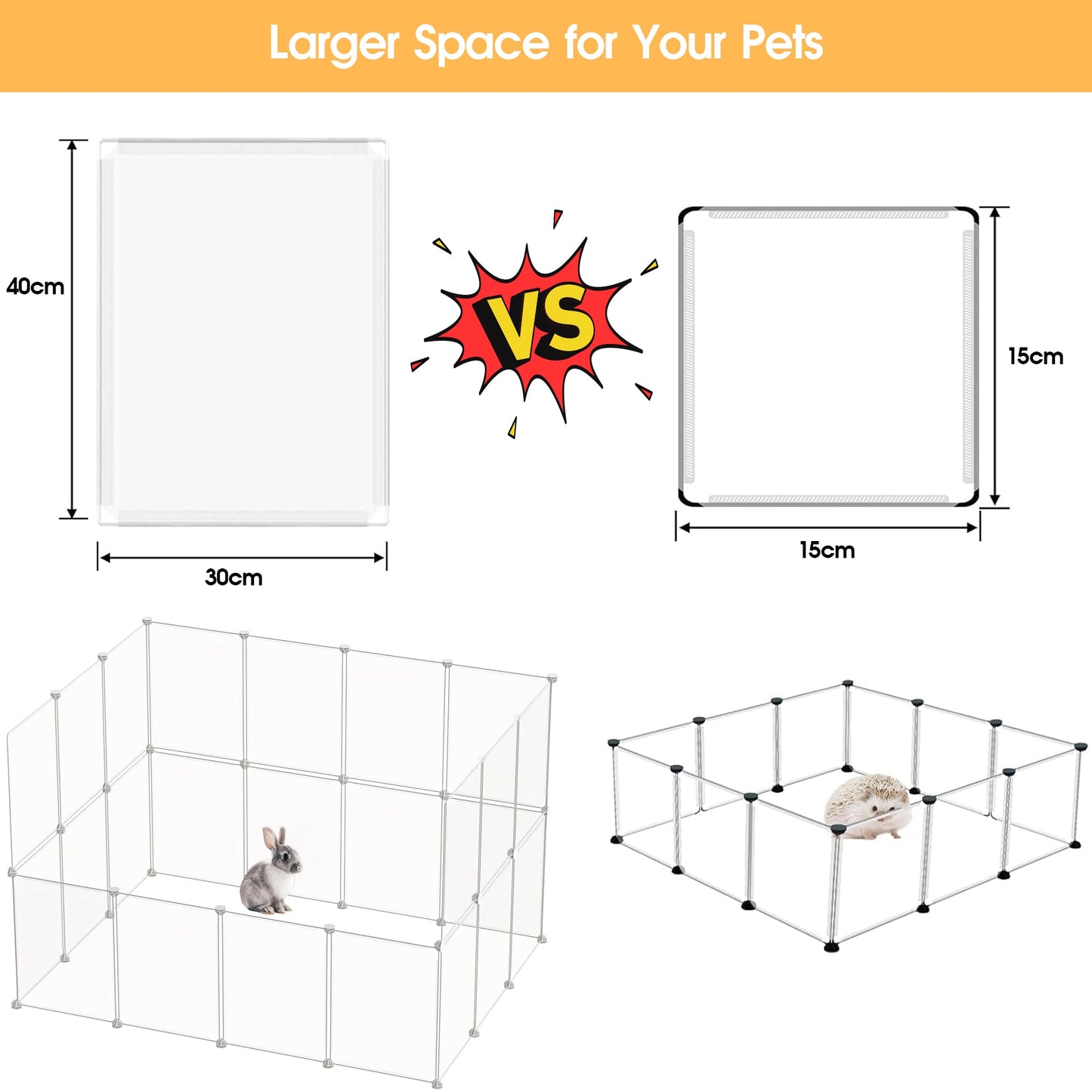Advwin DIY Small Pet Playpen 24 Panels