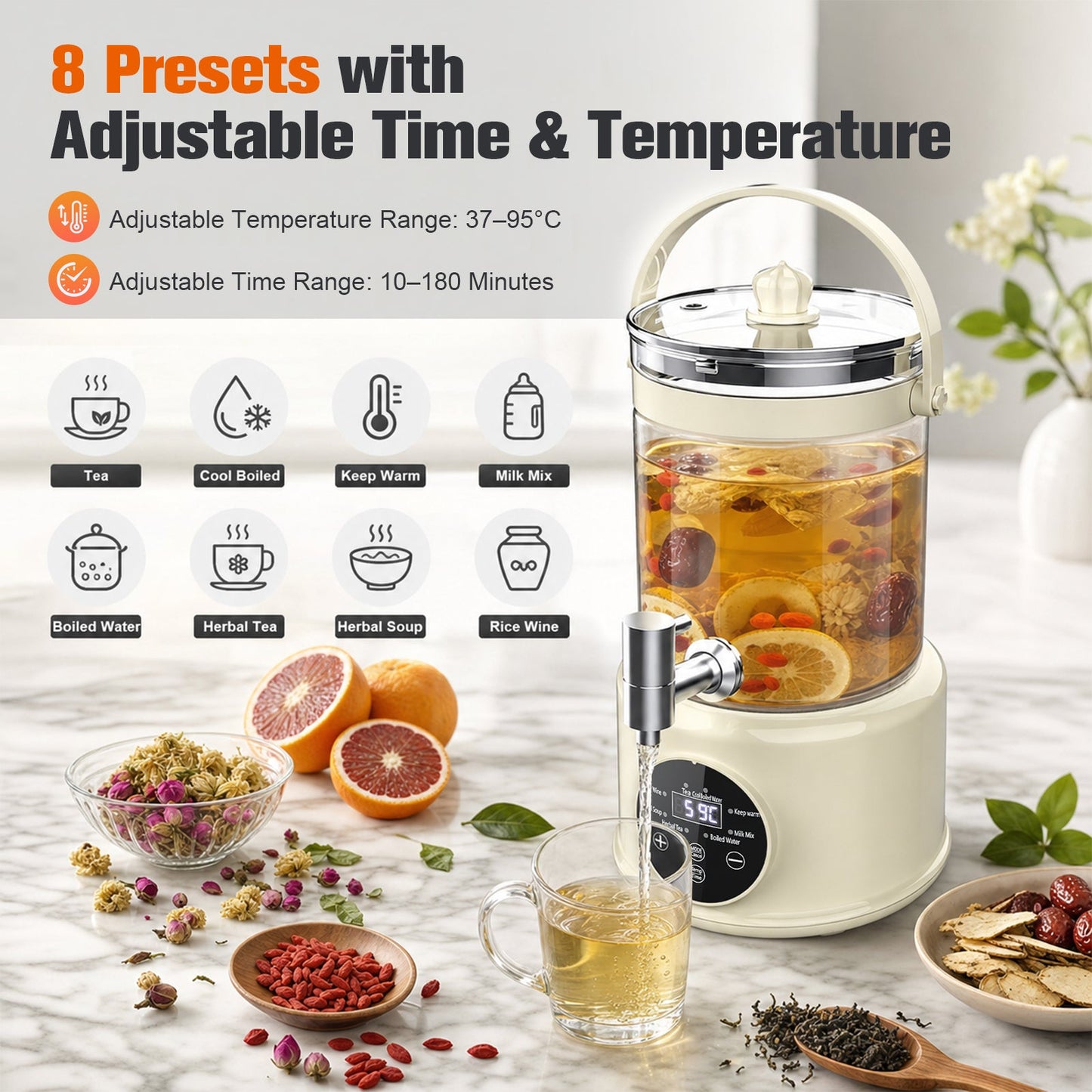 Advwin 3L Electric Kettle Hot Water Dispenser