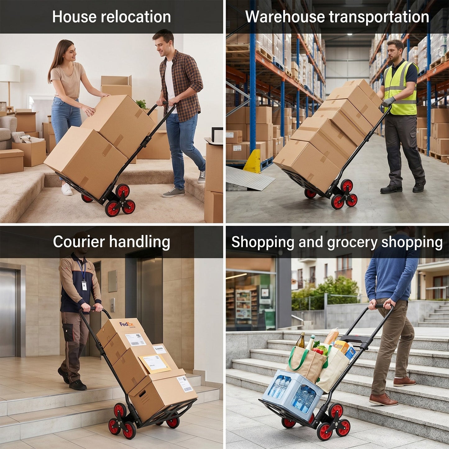 Advwin Stair Climbing Cart Portable Hand Truck for Stairs