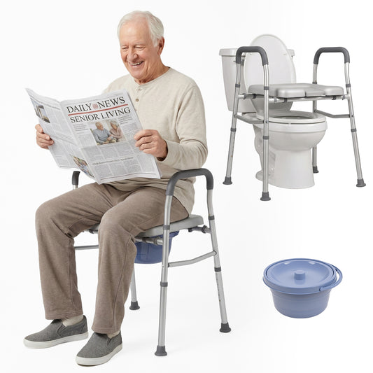 Advwin 6-Level Toilet Seat Height Adjustable for Elderly