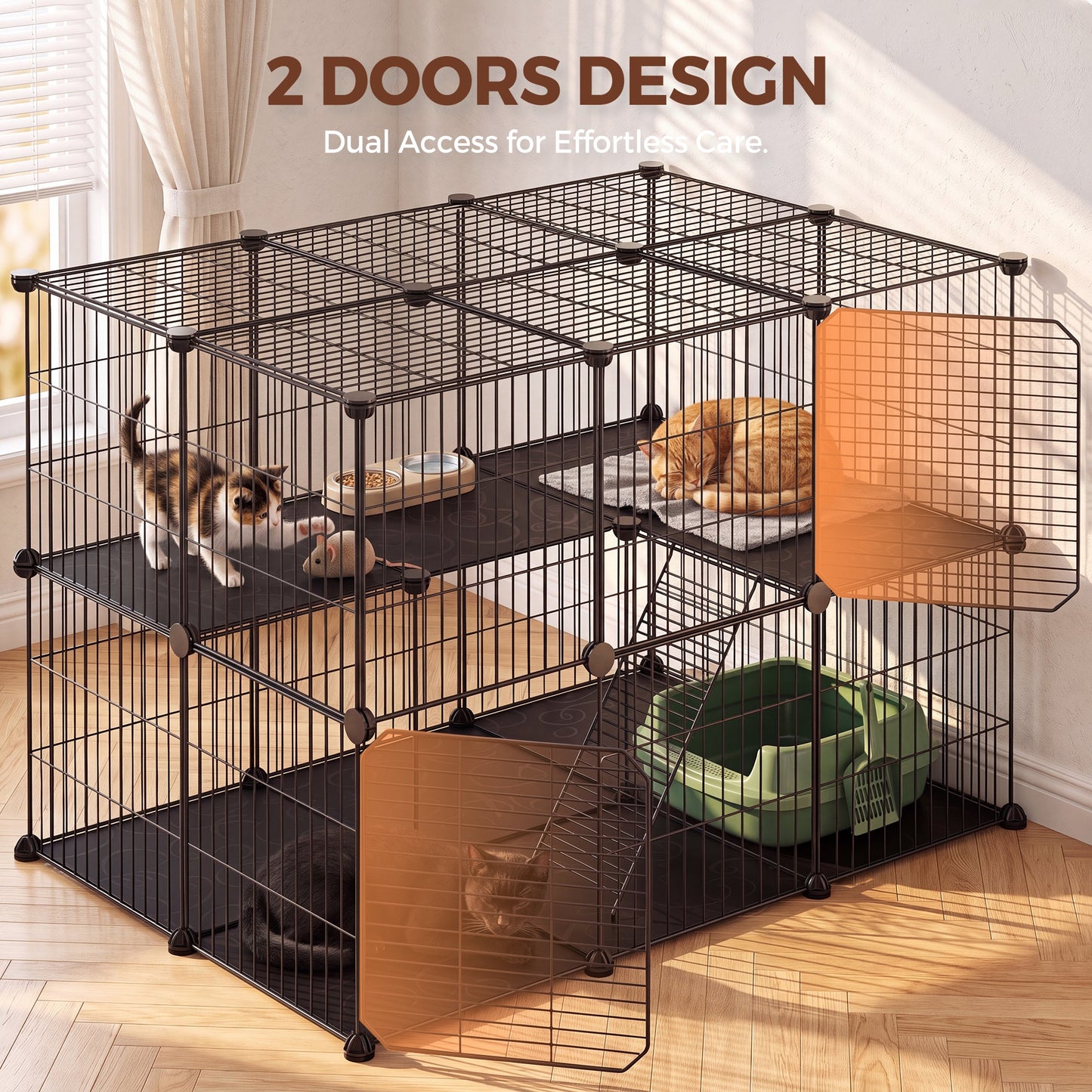 Advwin Metal Wire Pet Playpen Cat Enclosure