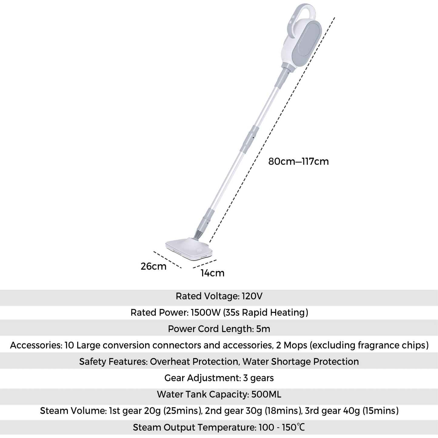 Advwin 12-in-1 Steam Mop with 3-Steam Mode