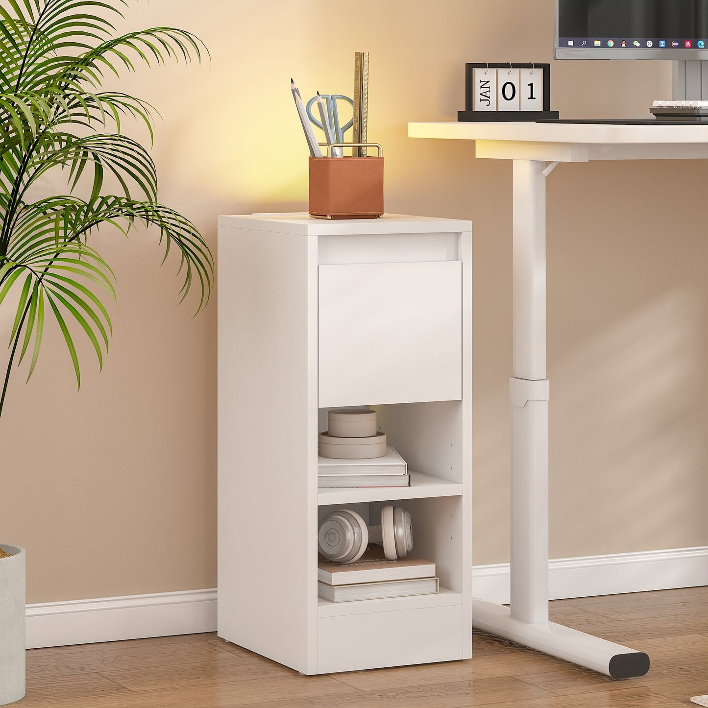 Advwin 2 ×LED End Table Sofa Side Table