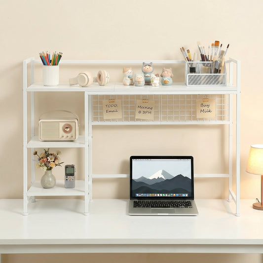Advwin 3-Tier Desktop Organizer Shelf with 5 Hooks
